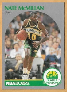 NATE McMillan Seattle Supersonics #282 NBA Hoops 1990-91 - Imagen 1 de 2
