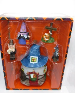 NEU Miniatur Halloween Zwerg Sammlerstücke 5-teilig Szene Schädel Jack O Laterne - Bild 1 von 6