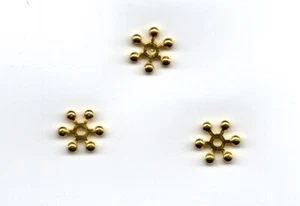 200 10mm gold colour snowflake spacer beads - Picture 1 of 1