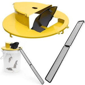 Bucket Lid Mouse Rat Trap Reusable Humane Mouse Traps for Indoor Outdoor Metal - Picture 1 of 8