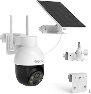 Telecamera E Pannello Solare per Grondaia, Compatibile Con AOSU 2K 3MP / 3K 5MP - Foto 1 di 12