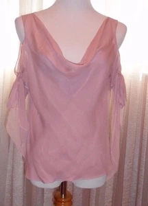 SEE BY CHLOE VERY FEMININE LADIES TOP FLOWY LOOK, BEAUTIFUL PALE LAVENDER COLOR - Picture 1 of 6