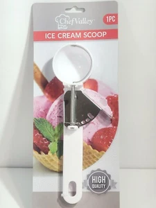 Ice Cream Scoop Easy Trigger Stainless Steel Cookie Water Melon Dough Spoon plas - Picture 1 of 6