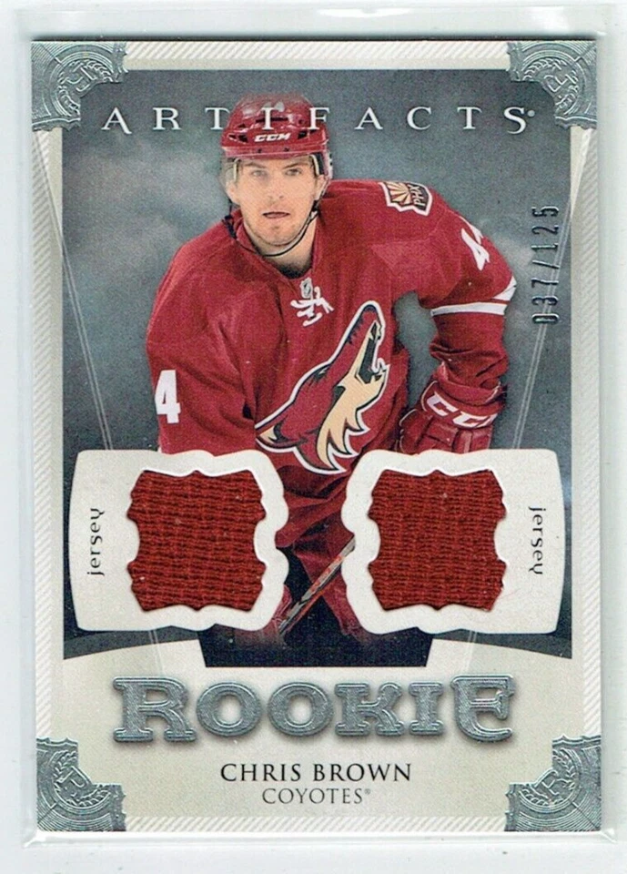 13-14 UD Upper Deck Artifacts  Chris Brown  /125  Dual Jerseys  Rookie - Image 1 of 1