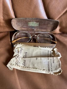 Antique Bi-focal Glasses B&L 1/10 12k GF Wire Rim With Case And Lenses wipe MD - Picture 1 of 14