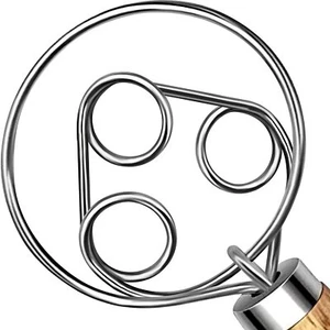 TEEVEA Danish Dough Whisk Stainless Steel Hook Dutch Style Bread Dough Hand M... - Picture 1 of 8
