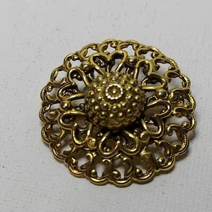 Vintage Freirich Round Open Work Pin 1 1/2" - Picture 1 of 4