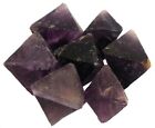 Purple Fluorite Octahedron Pieces -7pc lot-1lb-Approx. size 1" to 2" - 039