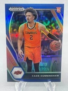 2021 Prizm Draft Picks #1 Cade Cunningham 9 /199 Blue Prizm RC - OSU Cowboys - Picture 1 of 6