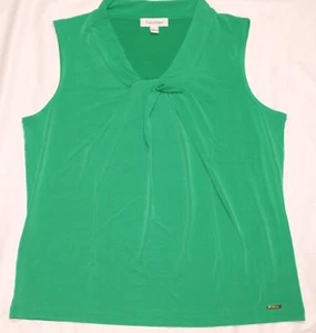 Camicia donna verde senza maniche Calvin Klein SR5TM24A nuova senza etichette taglia L - Foto 1 di 8