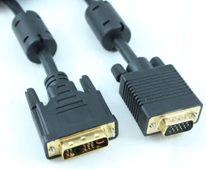 10ft DVI-A ANALOG ONLY Single Link to VGA (28 AWG) Gold Plated Cable - Picture 1 of 2