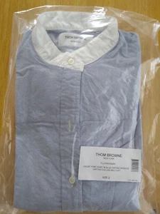 NWOT Thom Browne Women's Blue Oxford Cloth Band Collar TB2 14.5-32 MSRP $330 - Picture 1 of 6