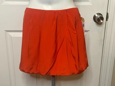 Minifalda Tibi roja 100 % seda con pantalones cortos Skort, talla 4 Foto 1 de 4