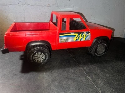 Vintage 1990s Strombecker Corp. Nissan King Kab 4x4 Red 17" Toy Pickup Truck USA - Image 1 of 4