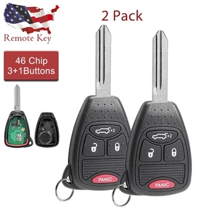 2 For Chrysler 200 PT Cruiser Jeep Liberty Keyless Remote Key Fob OHT692713AA - Picture 1 of 6