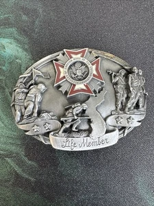 Fibbia cintura membro vita VFW 1987 fibbia Siskiyou Co B71 Williams O USA vintage - Foto 1 di 7