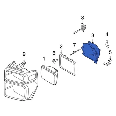 For Ford E-350 Super Duty 1999-2025 Ford E99Z13118A Front Left Headlight Bracket - Image 1 of 4