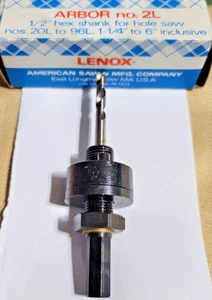 Lenox Hole Saw Arbor, 30002 , 2L , 1/2"Shank -for hex saw 20L to 96L 1 1/4" - 6" - Picture 1 of 4