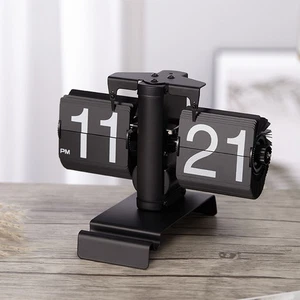 Desk Flip Down Clock Flip Clock Ornament Battery Powered Clear Numbers For - Picture 1 of 22