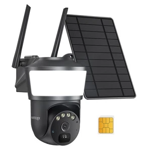 4G LTE Cellular Security Camera Outdoor Wireless, 2K Solar No WiFi Security C... - Bild 1 von 7
