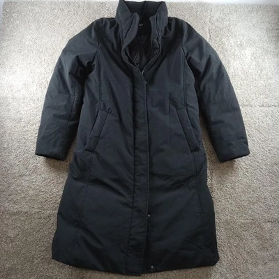 Abrigo Uniqlo Mujer Pequeño Negro Largo Aislado Invierno Puffer Parka Cálido Foto 1 de 4