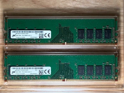 Micron 2 x 8 GB DDR4-2666 PC4-21300 1Rx8 DIMM RAM MTA8ATF1G64AZ-2G6E1 16 GB  Foto 1 de 2