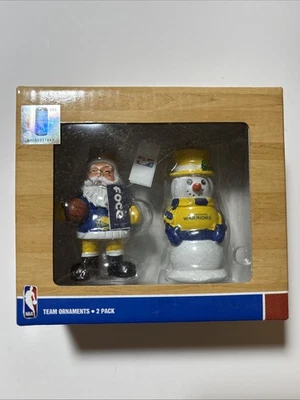 Golden State Warriors Xmas Christmas Ornament Santa Snowman  NIB Box Shows - Image 1 of 4