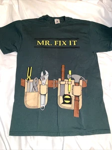 Vintage 90s 1997 Mr. Fix It T-Shirt Adult Large Fathers Day Handyman Tool Belt - Picture 1 of 11