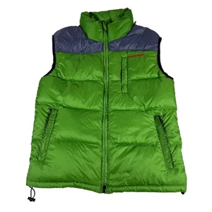 Mammut Puffer Vest Mens Full Zip Green Gray Outdoor Sleeveless Jacket Down Fill - Picture 1 of 13