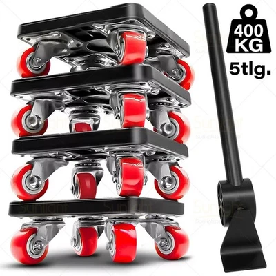 Möbelheber Möbelrollen Umzughelfer Transporthilfe 5 tlg. 400 KG Set Möbelrücker - Bild 1 von 4