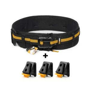 ToughBuilt TB-CT-41 Padded Belt Heavy Duty Buckle & 3 ClipTech Clips Tool Belt - Picture 1 of 10
