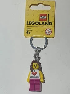LEGO - I love Legoland keychain - 851330 - RARE Lego Land Girl Minifigure - Picture 1 of 4