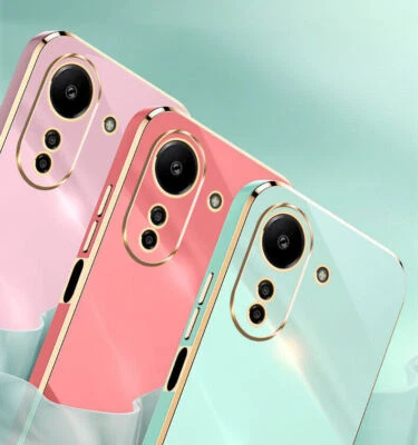 屏幕保护膜 糖果电镀框架 橡胶外壳 保护套 适合小米 RedMi 13C — 第 1/4 张图片