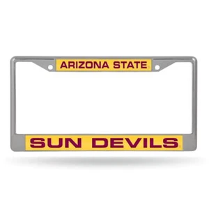 Arizona State Sun Devils Chrome Metal Laser Cut License Plate Frame - Picture 1 of 6