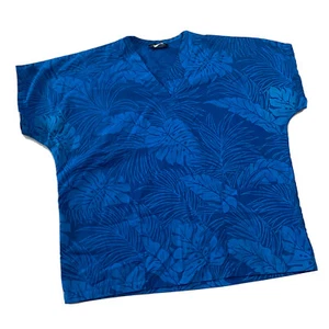 Full Moon Men's XS Scubs Top Made In Hawaii V-Neck Pockets Tropical Blue Used - Picture 1 of 11