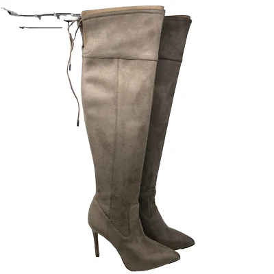 Michael Kors Jamie Over The Knee Stiletto Boots Womens 6.5 Taupe Beige - Image 1 of 4