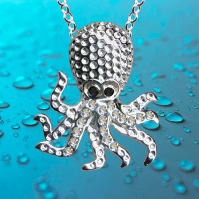I Krake Octopus I Anhänger + Kette I Echt 925 Sterling Silber I - Bild 1 von 4