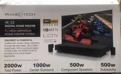 Phase Tech 4K-52 Digital Home Theater 7.1 High Definition SEE DESCRIPTION - Image 1 of 3