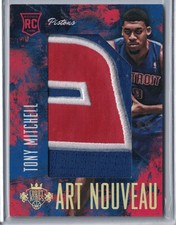 2013-14 Panini Court Kings Art Nouveau Jersey Patches Tony Mitchell Patch #06/10