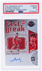 2021 Donruss Optic Alperen Sengun Fast Break Auto Prizm #169 PSA 9 Rookie RC - Picture 1 of 2