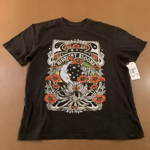 Billabong Juniors XS Oversized Brown Short Sleeve Midnight Blooms T-Shirt NWT - Picture 1 of 10