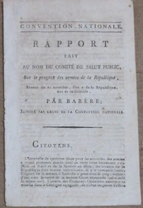 1794 Barere De Vieuzac Comité Hi Público Progress Ejércitos de La República - Imagen 1 de 3