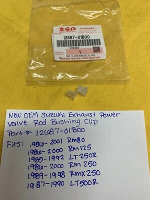 OEM SUZUKI Power Valve Rod Bushing Clip RM80/RM125/RM250  (12687-01B00) AHRMA - Image 1 of 4