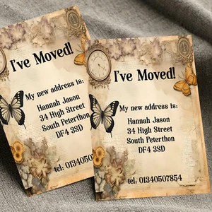 10 tarjetas de dirección en movimiento personalizadas, he movido tarjetas, hemos movido tarjetas A6 - Imagen 1 de 5
