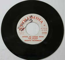 Skeets McDonald - Cheek to Cheek with the Blues / Where You Go 45 Promo - 1960