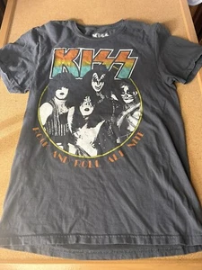 Kiss Official Licensed Rock And Roll All Nite T-Shirt Size Small 34-36 Gray - Bild 1 von 4