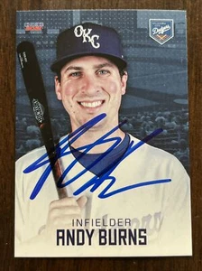 ANDY BURNS Signed 2021 Choice Oklahoma City LA Dodgers Baseball Card AUTO - Picture 1 of 2