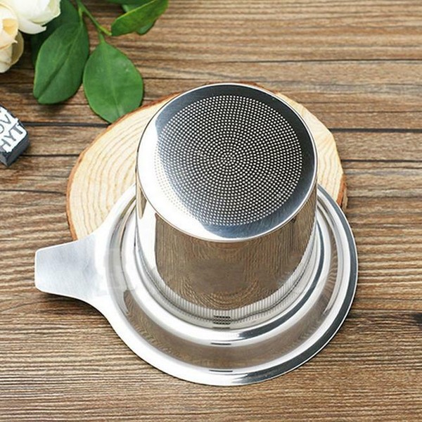 Steel Mesh Tea Infuser Metal Cup Strainer Loose Leaf with Lid Filter SALE V7N0 Photo Related