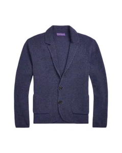 Blazer Suéter Ralph Lauren Etiqueta Púrpura Azul Cachemira Nuevo $2495 - Imagen 1 de 4