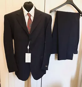 GIORGIO INCONTRI Le Collezione Navy Wool Italian Made Suit Chest 46” W40” L36” - Picture 1 of 15